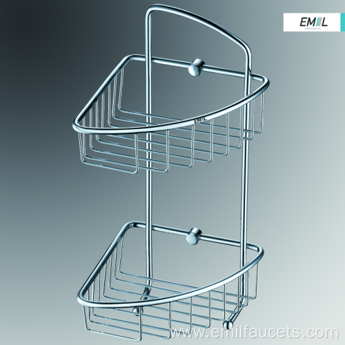 Bathroom brass accessories tier wire basket set